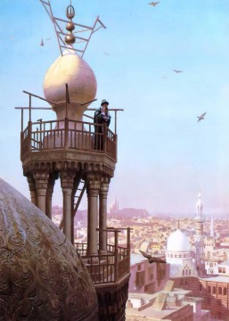 Religious Painting - The Muezzins call to prayer Arab Jean Leon Gerome Islamic